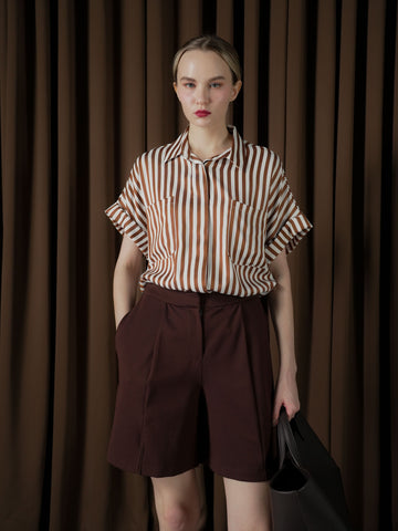 Issa Striped Polo Top