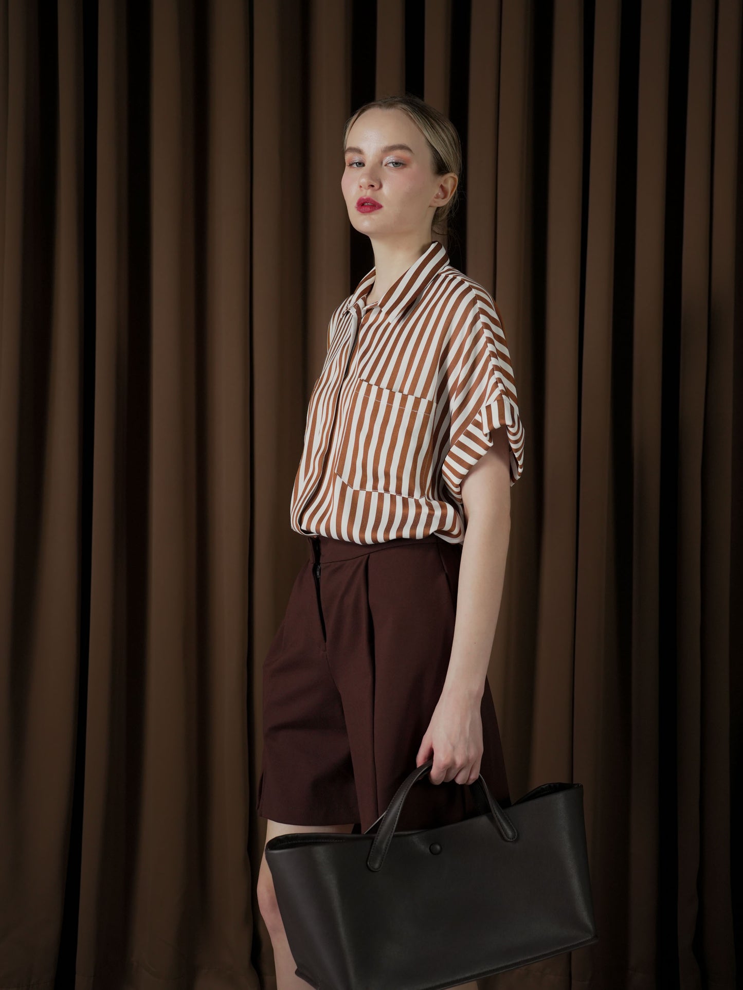 Issa Striped Polo Top