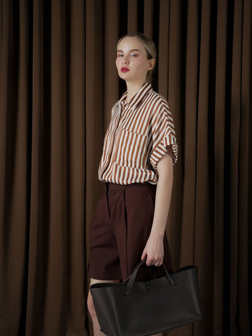 Issa Striped Polo Top