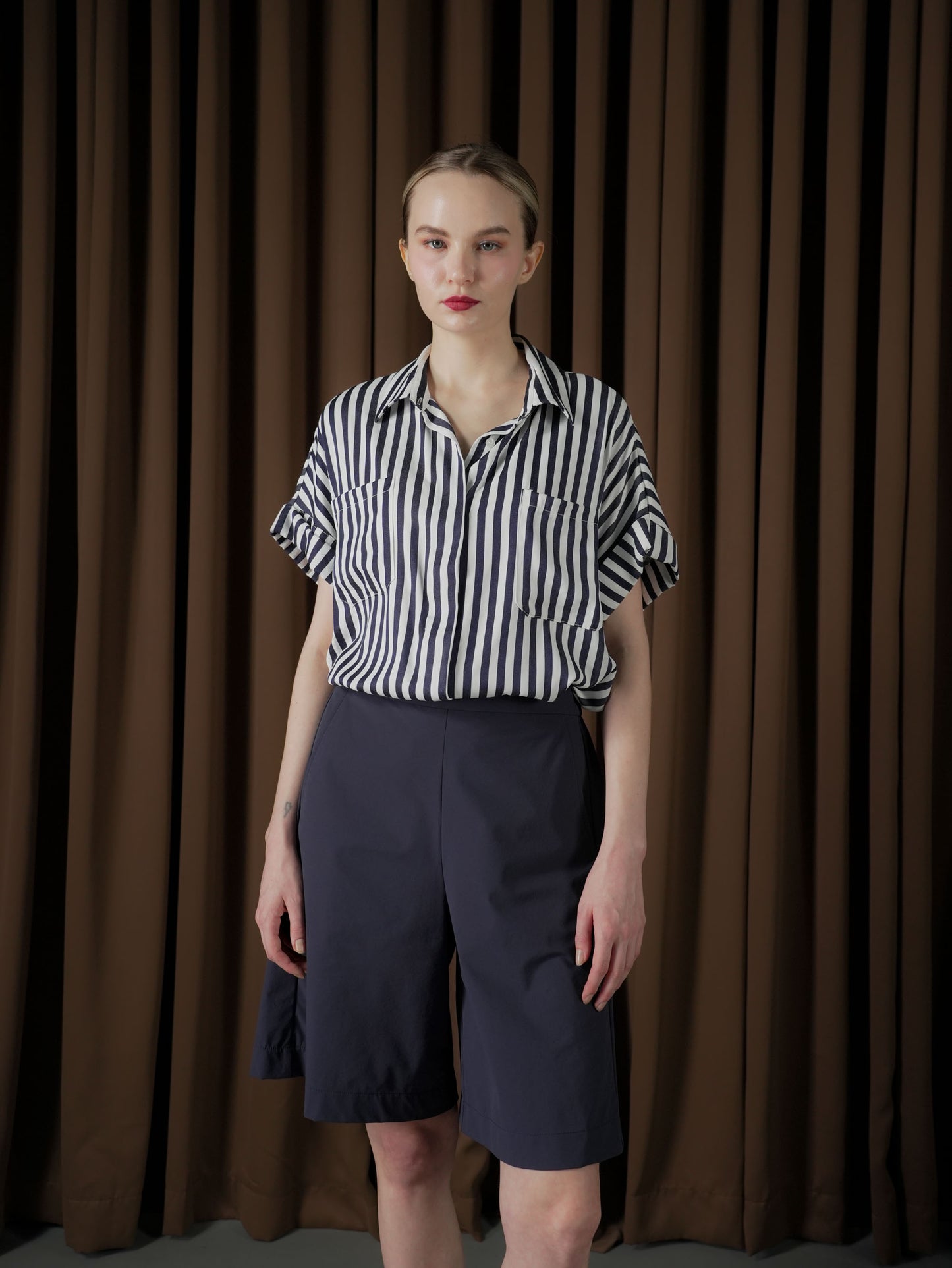 Issa Striped Polo Top