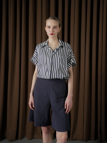 Issa Striped Polo Top