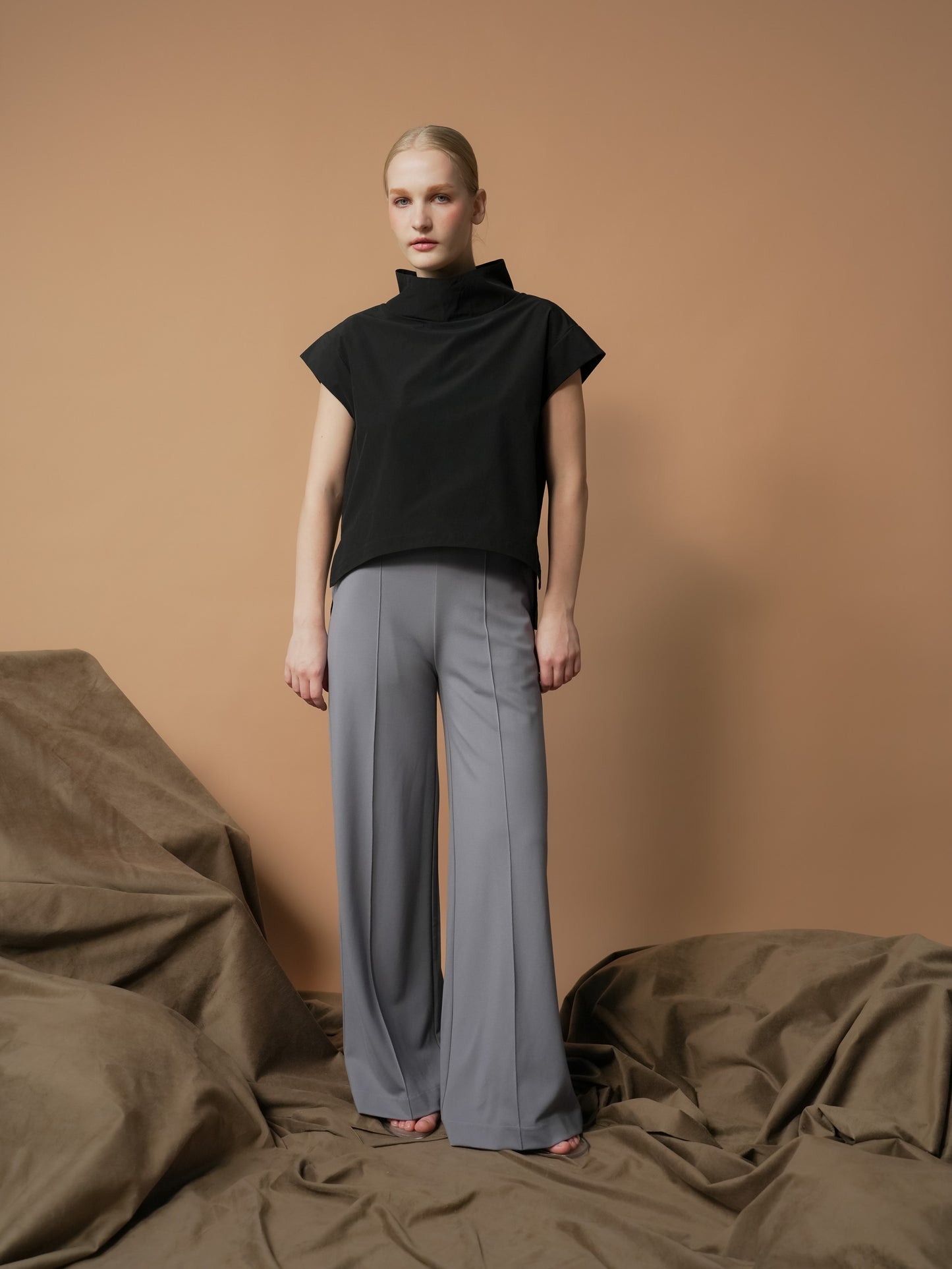 Tisa Hi-neck Zipped Top