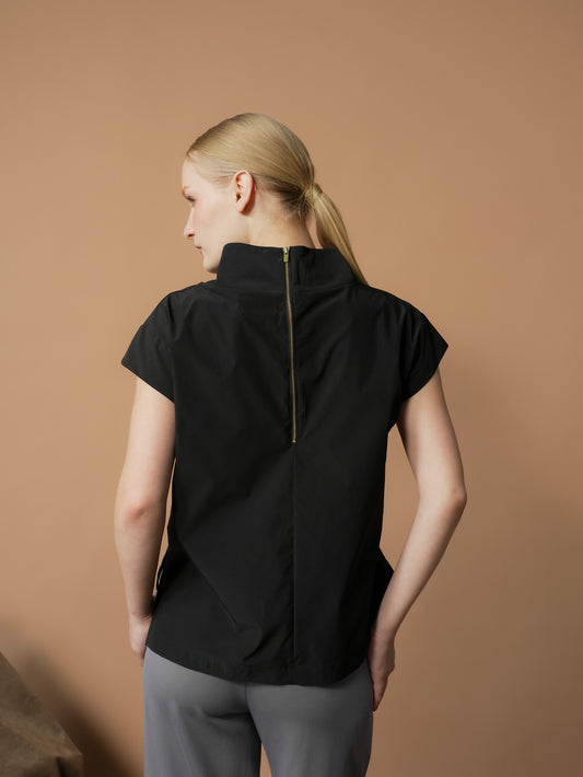 Tisa Hi-neck Zipped Top