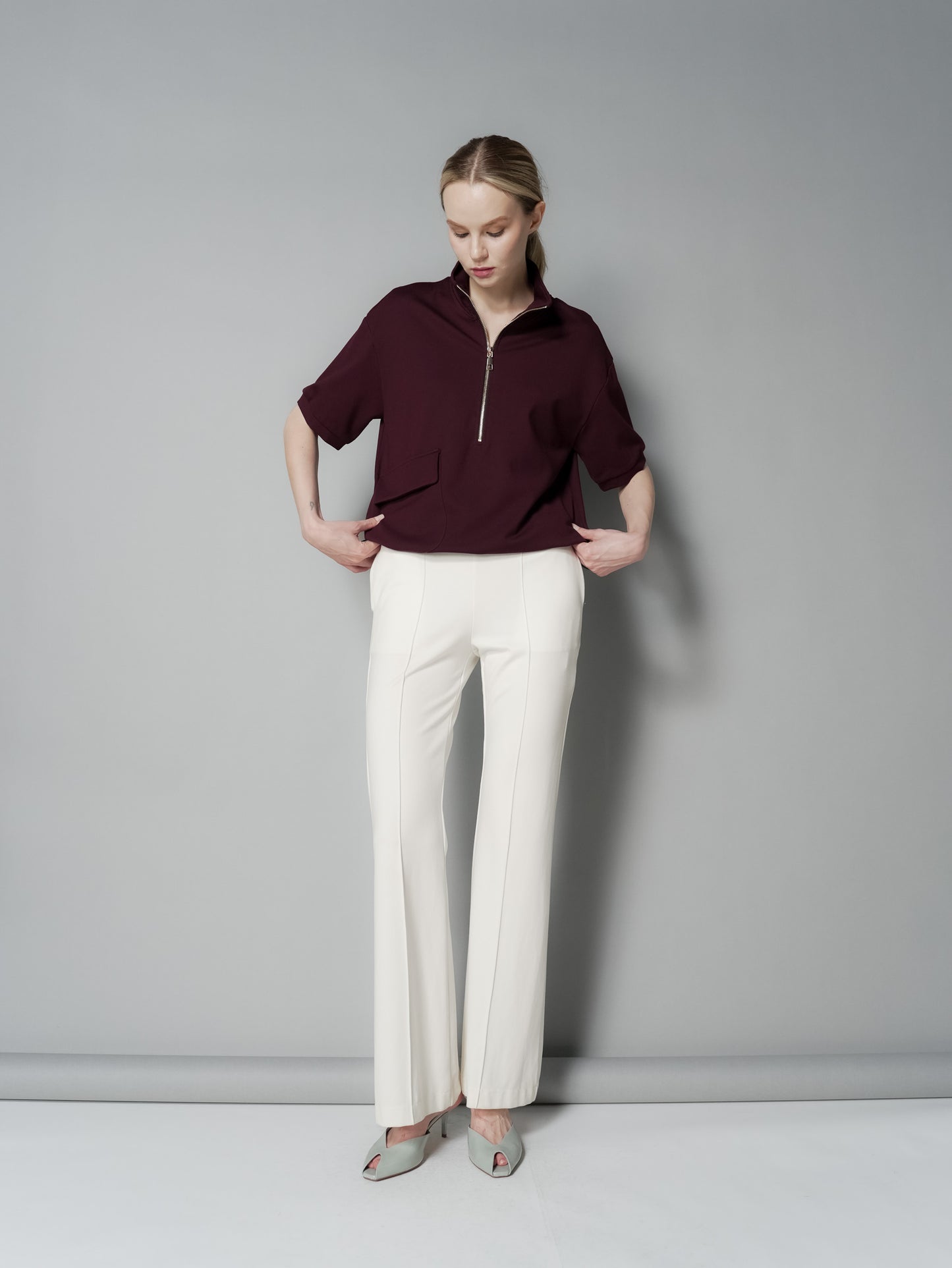 Queenie Zip Top with Pocket