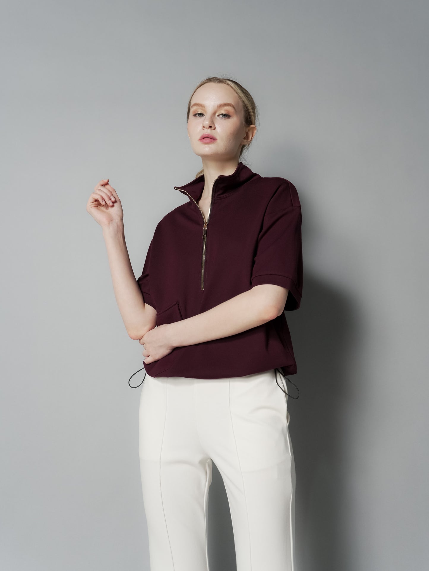 Queenie Zip Top with Pocket