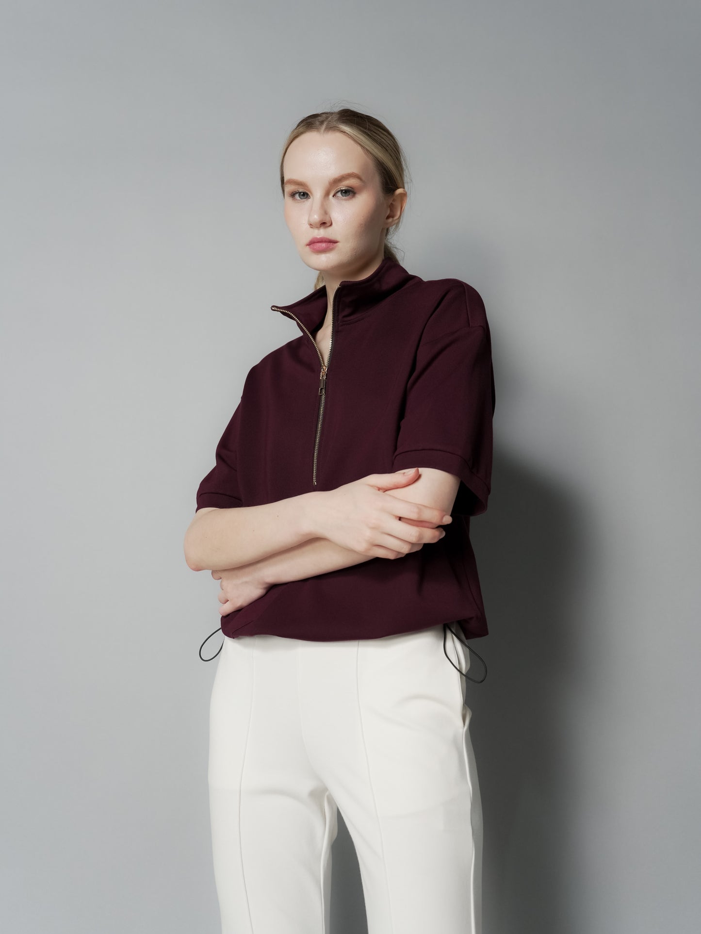 Queenie Zip Top with Pocket