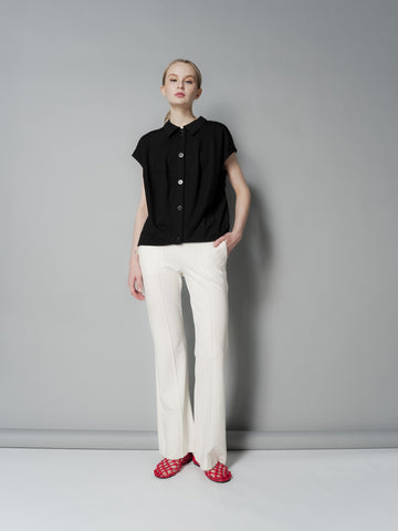 Mimi Contrast Buttondown Top