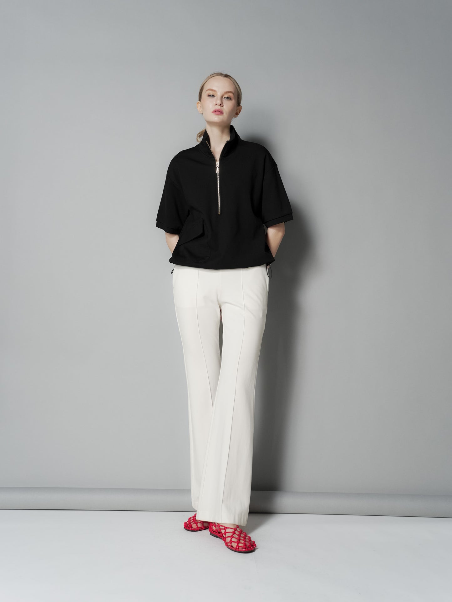 Queenie Zip Top with Pocket