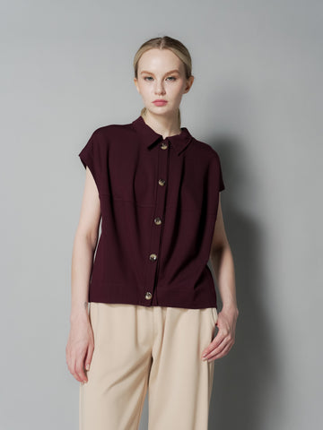 Mimi Contrast Buttondown Top