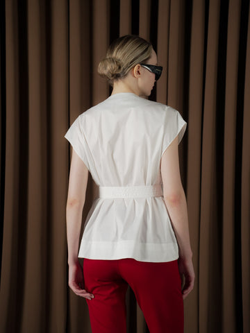 Ivanka Top With Self Fabric Belt