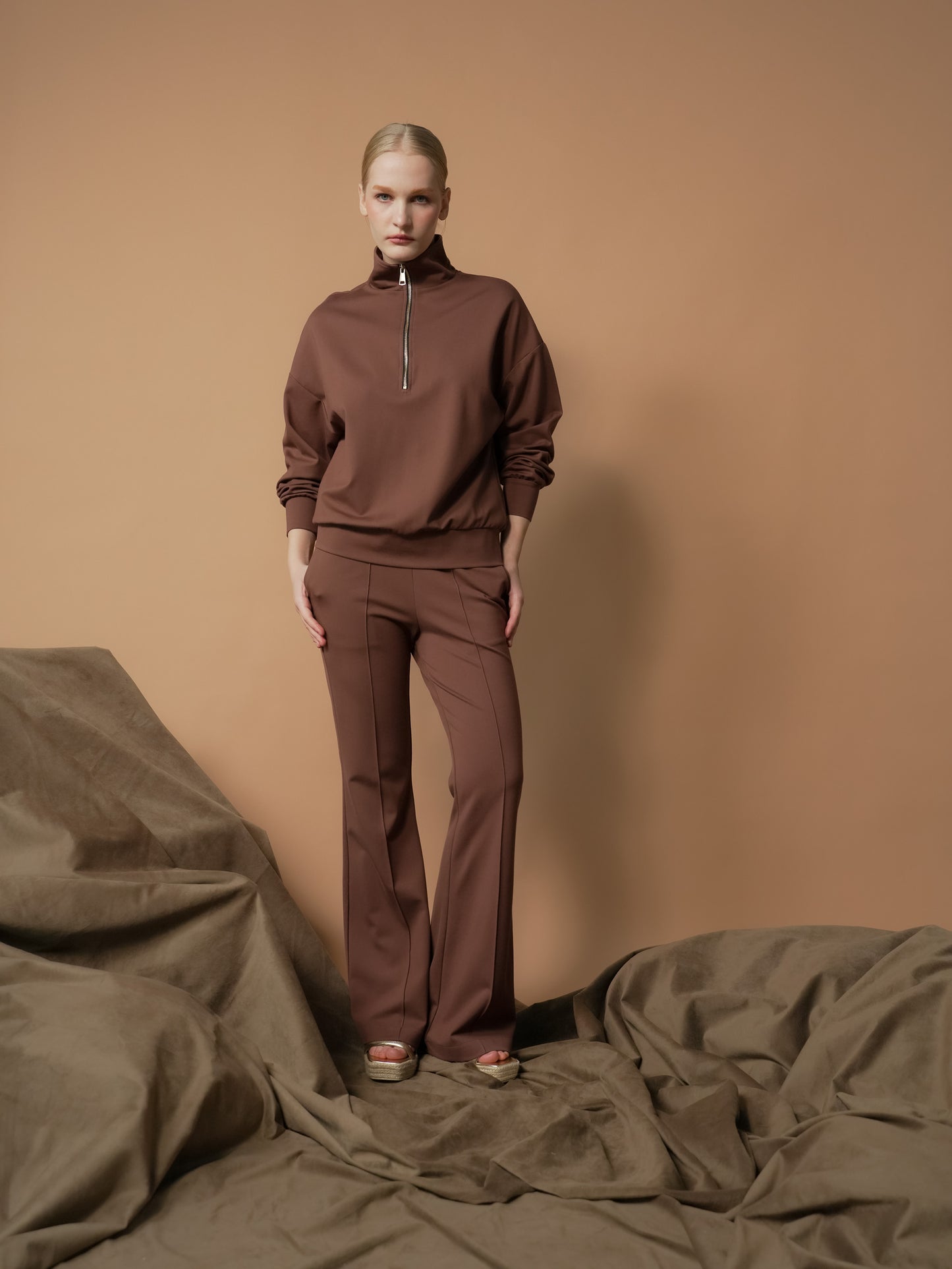 Abby Long Sleeve Zip Top