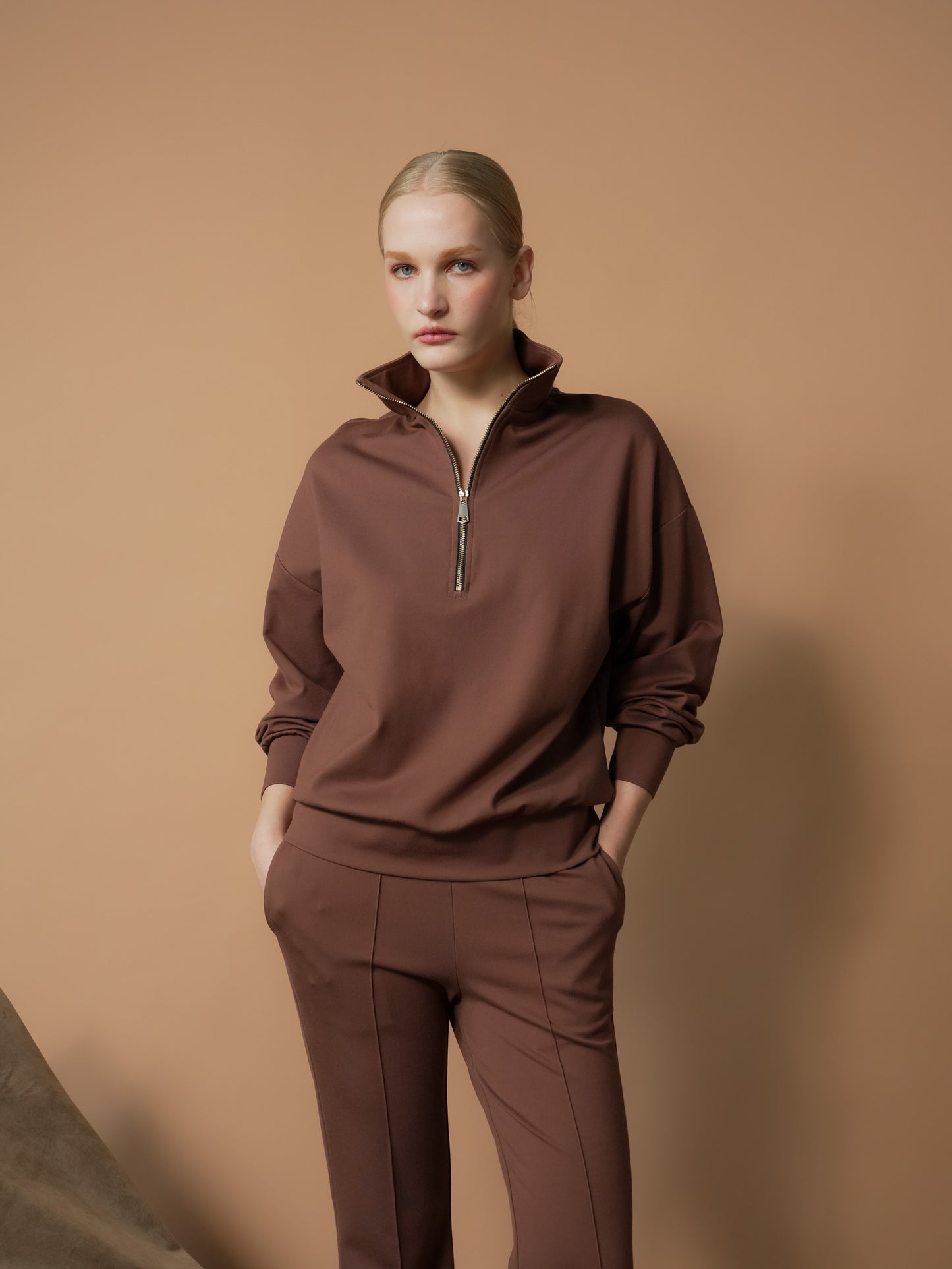 Abby Long Sleeve Zip Top