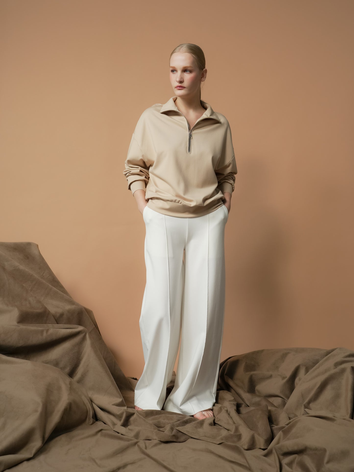 Abby Long Sleeve Zip Top