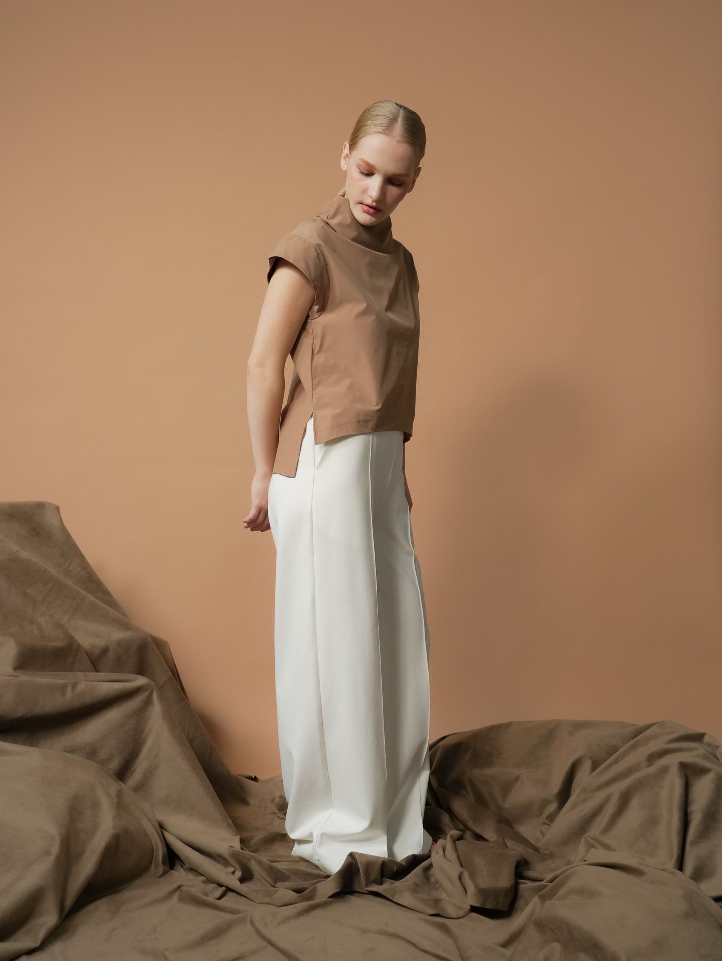 Tisa Hi-neck Zipped Top