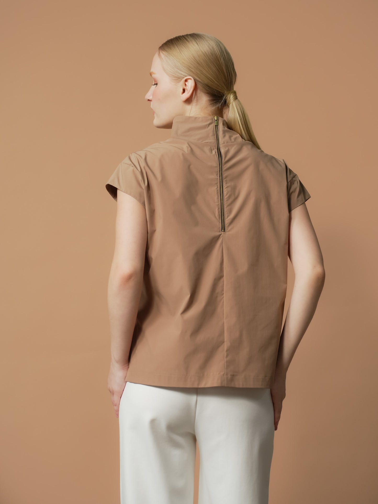 Tisa Hi-neck Zipped Top