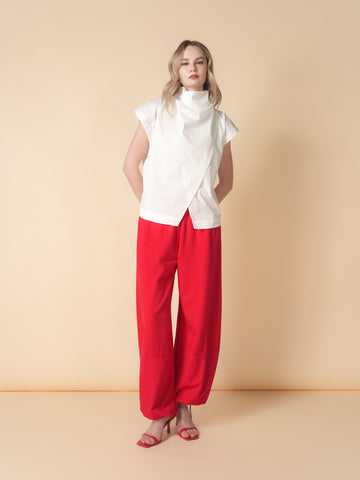 Kira Wrap Cowl Neck Top