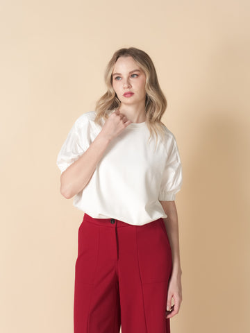 Cherie Pleated Sleeve Top