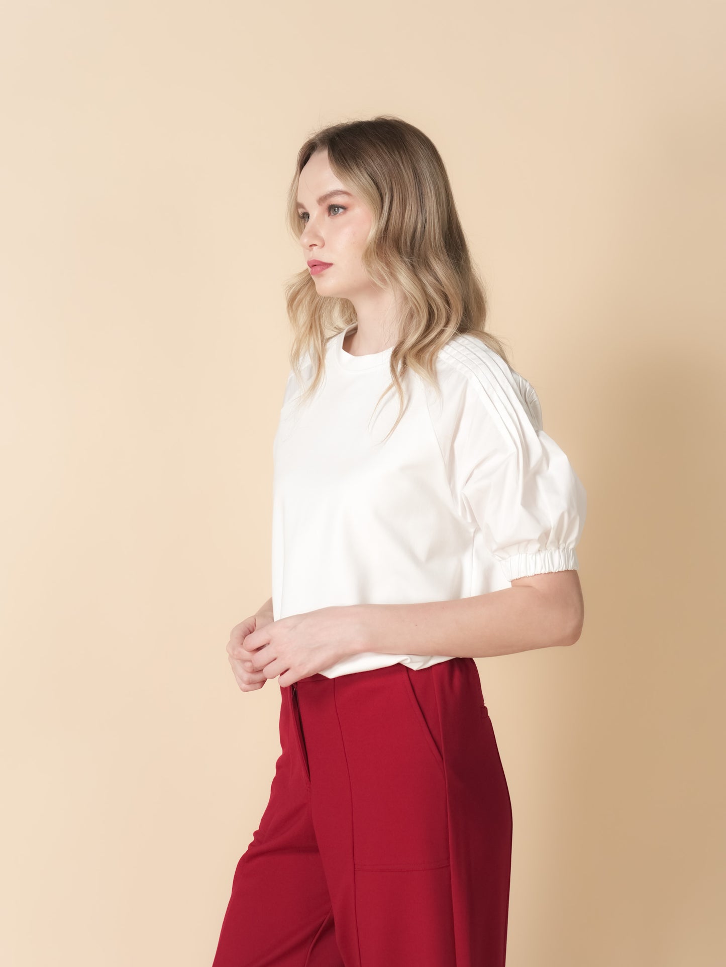Cherie Pleated Sleeve Top