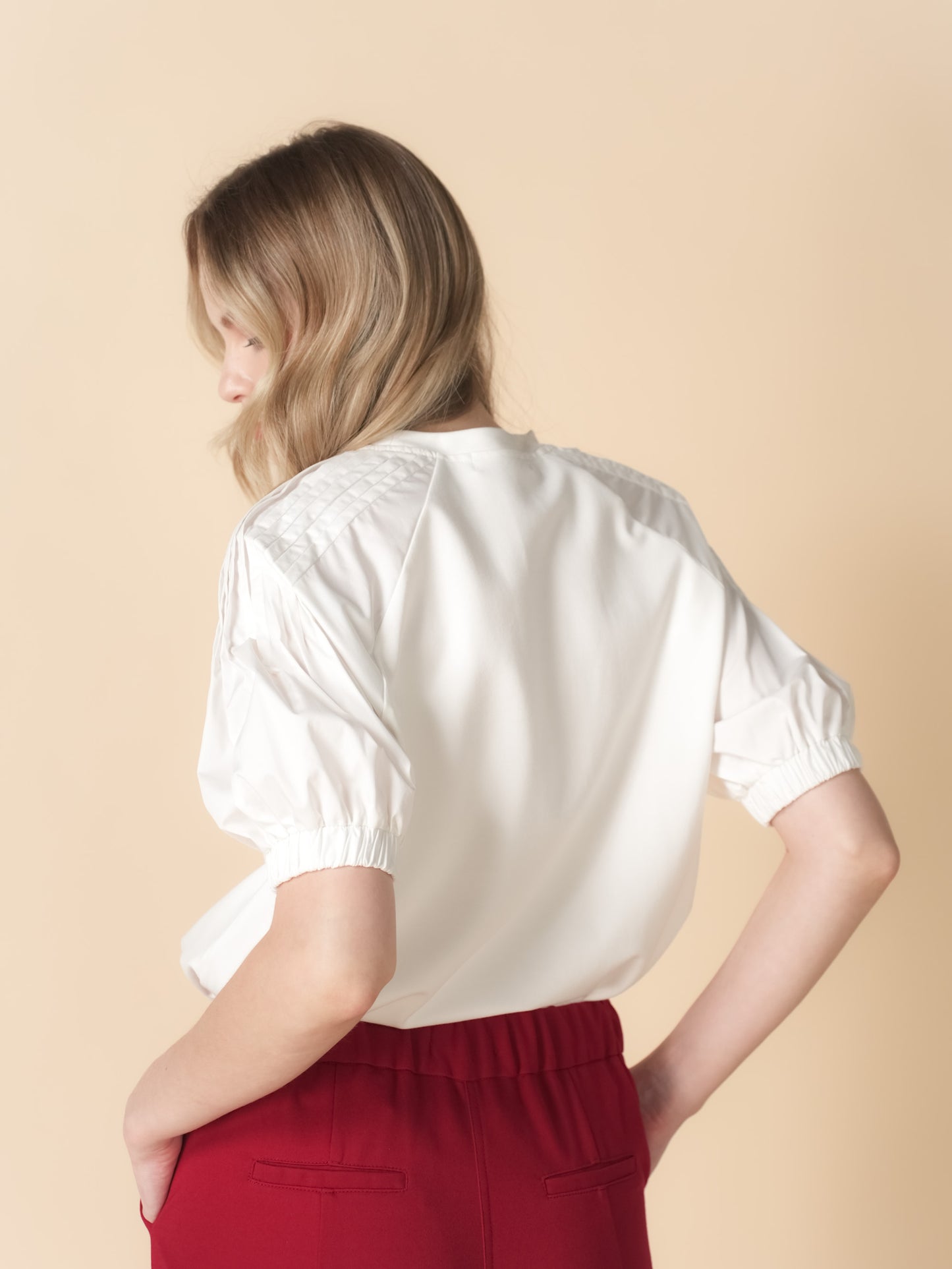 Cherie Pleated Sleeve Top