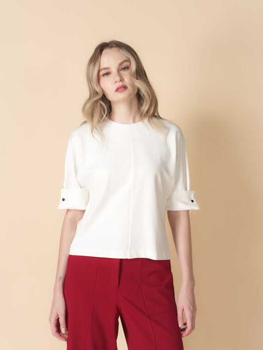 Norah Folded Sleeve Top