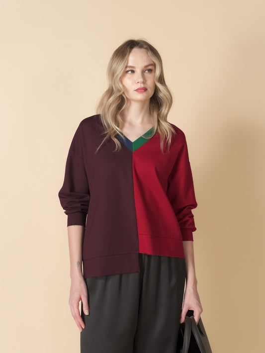 Juliard Multi Color Blocking Sweater