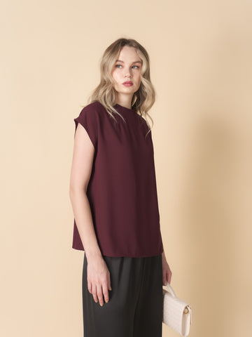 Ellis Crepe Zipped Top