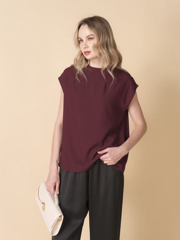 Ellis Crepe Zipped Top