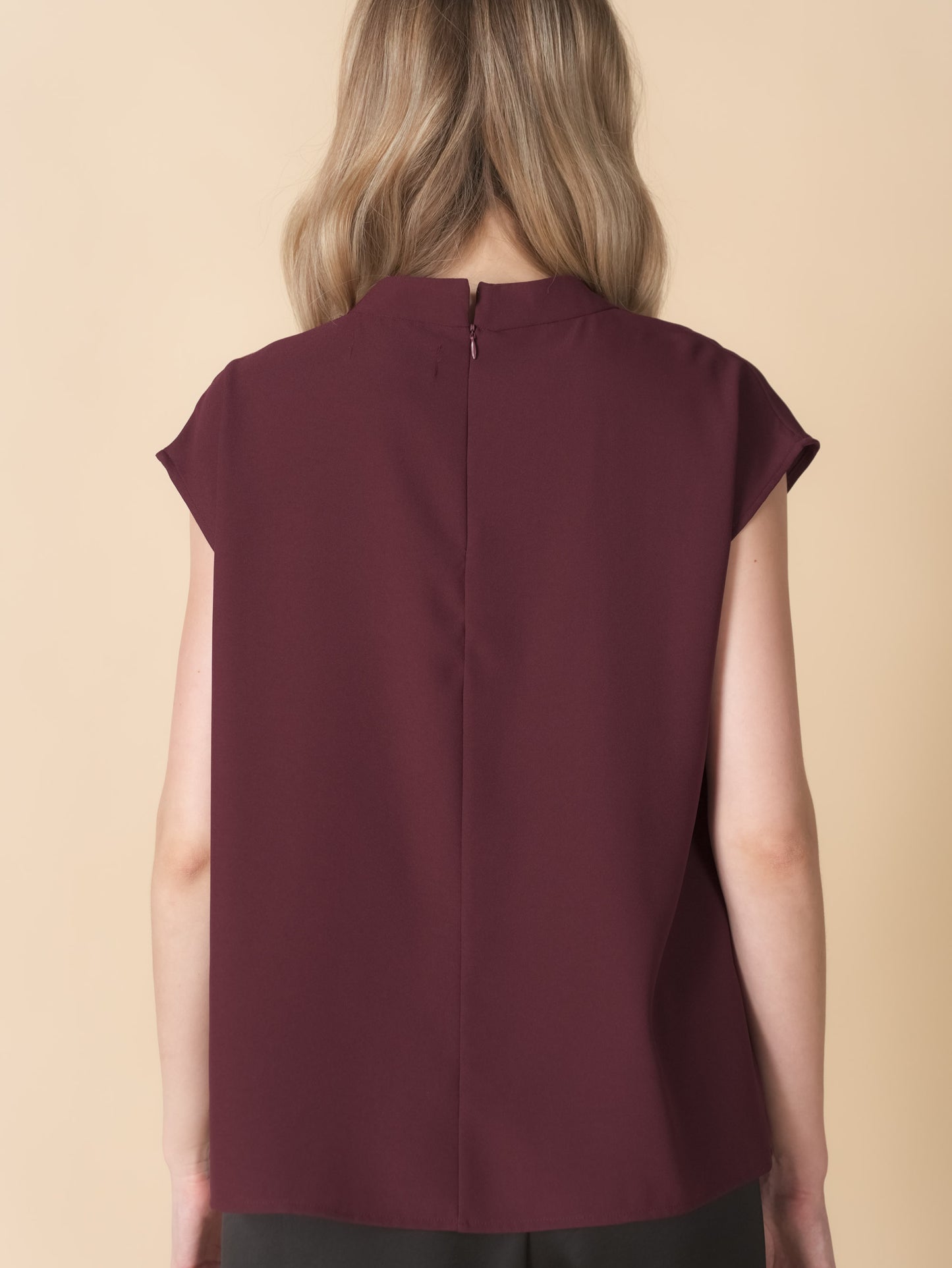 Ellis Crepe Zipped Top