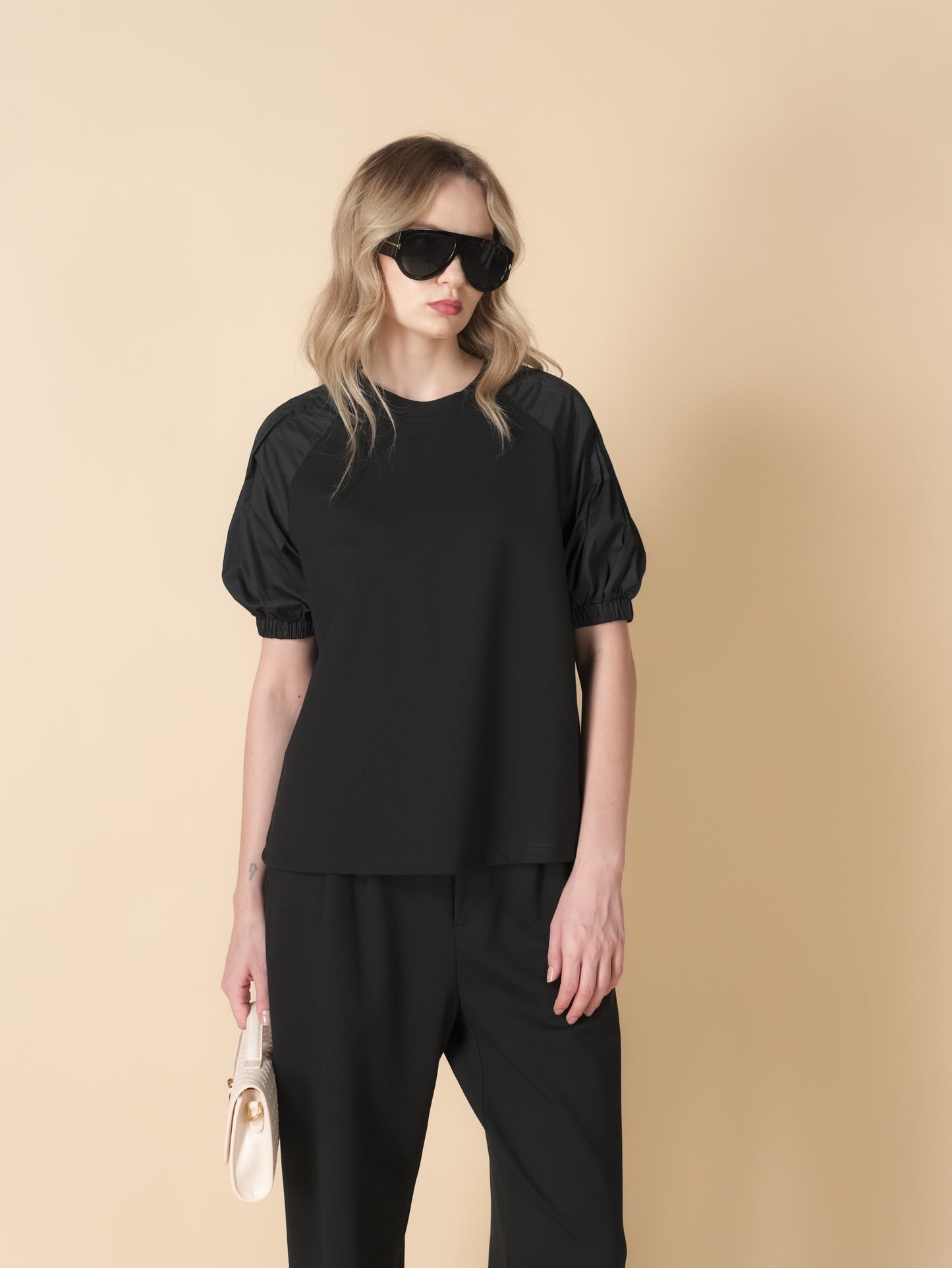 Cherie Pleated Sleeve Top