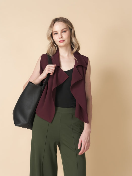 Asunta Crepe Flowy Vest Top