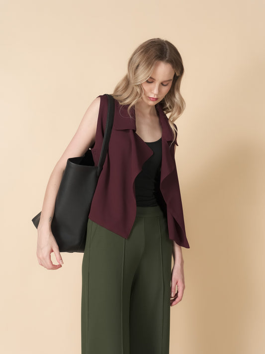 Asunta Crepe Flowy Vest Top