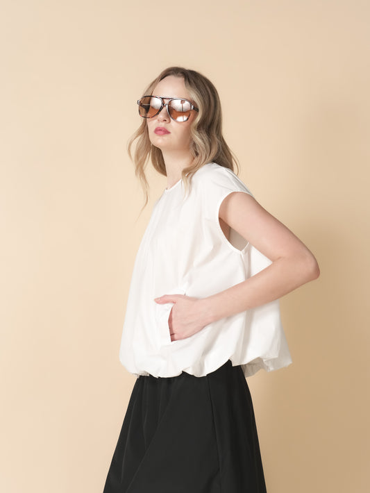 Gloria Back Button Balloon Top