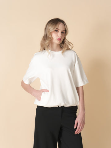 Connie Basic Tee With Slit Pocket