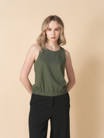 Isis Sleeveless Gartered Hem Top