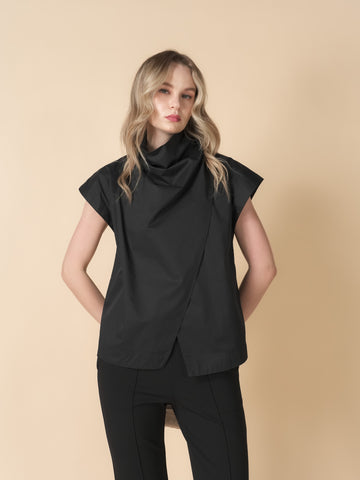 Kira Wrap Cowl Neck Top