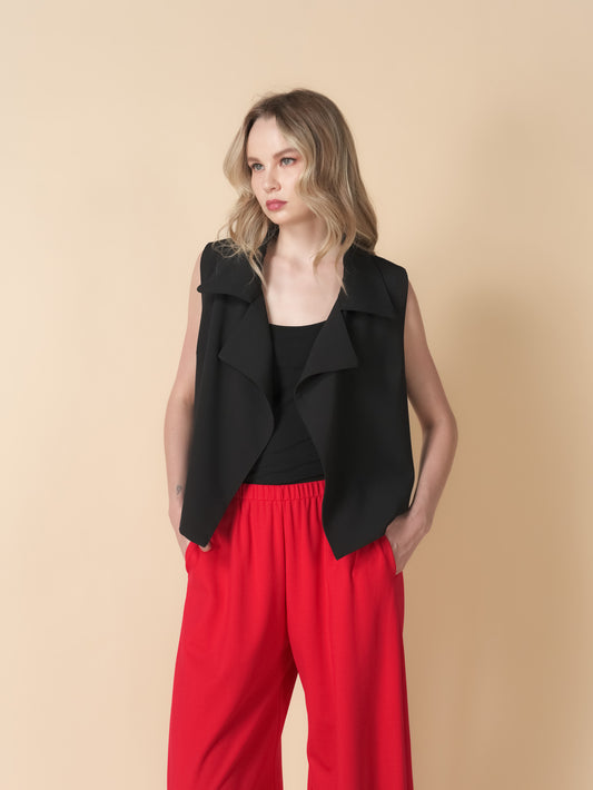 Asunta Crepe Flowy Vest Top