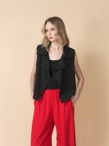 Asunta Crepe Flowy Vest Top