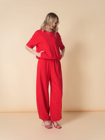 Connie Basic Tee With Slit Pocket