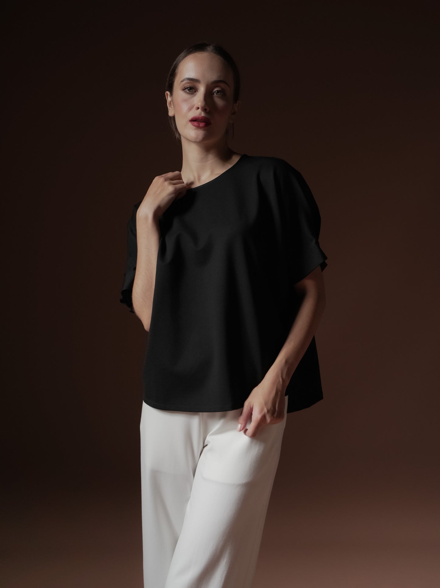 Vanjie Pleated Sleeve Top