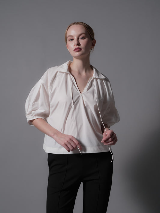 Anessa Tie Puff Sleeve Top