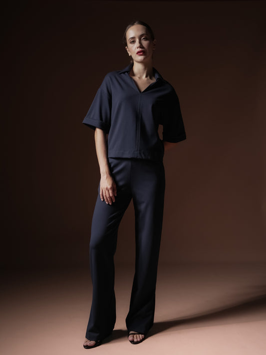 Martina Contrast Thread Top
