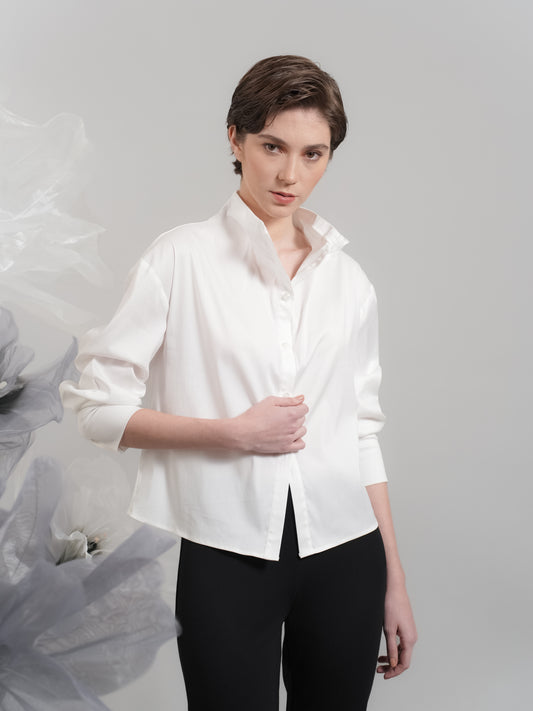 Danita Hi-Neck Buttondown Polo