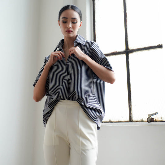 Odette Short Sleeve Striped Top