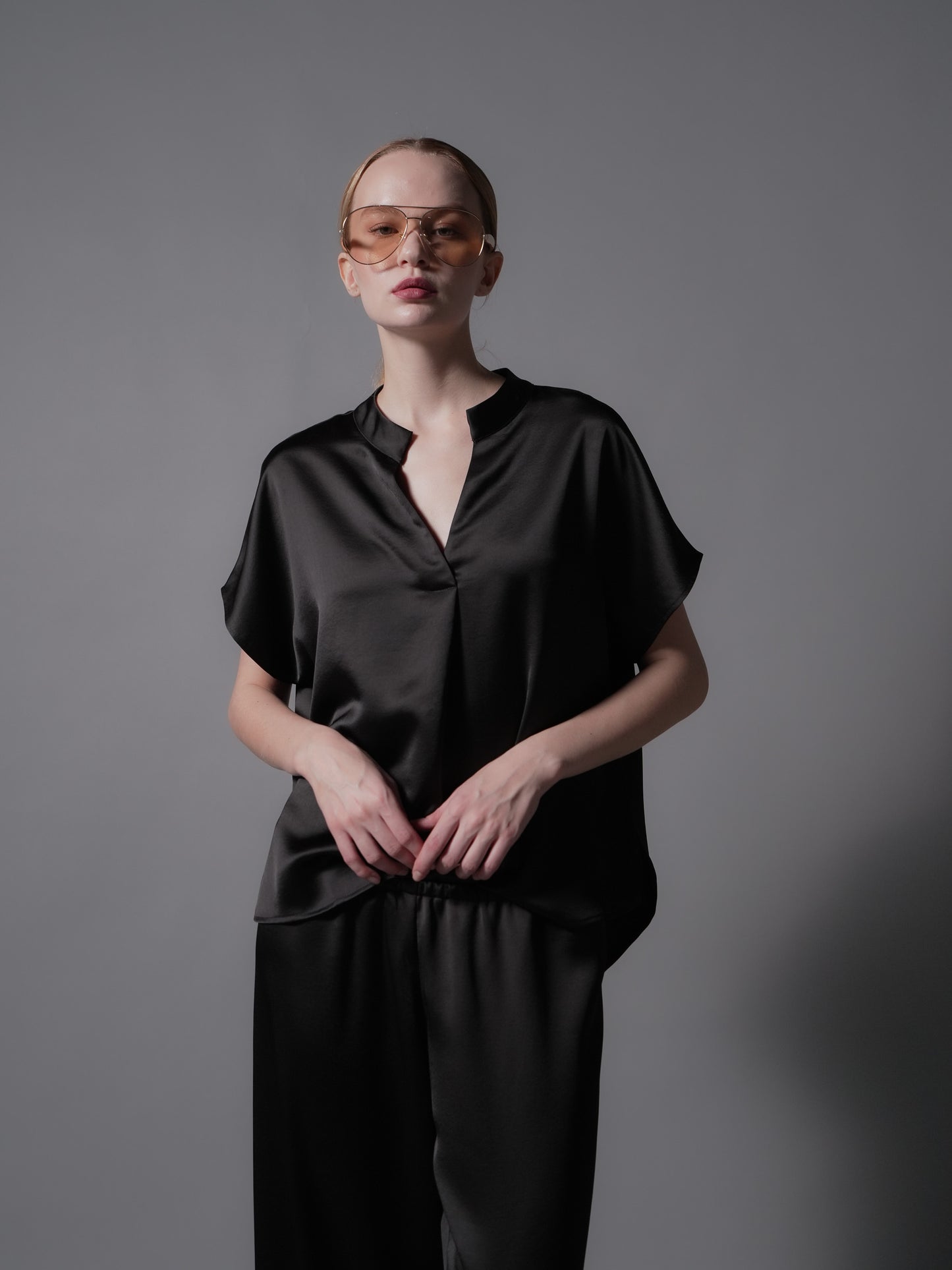 Geneva Flowy Satin Top