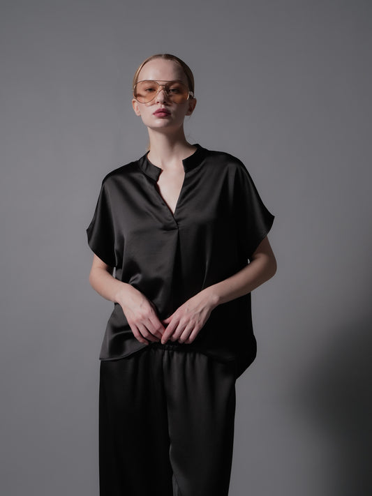 Geneva Flowy Satin Top