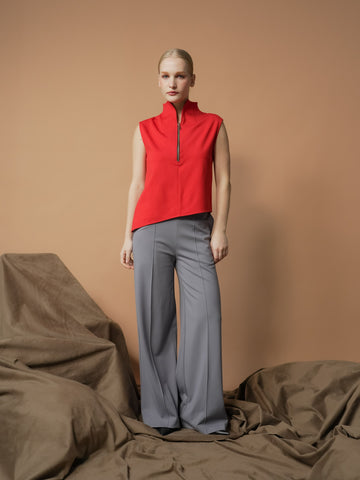 Selina Zipped High Neck Top