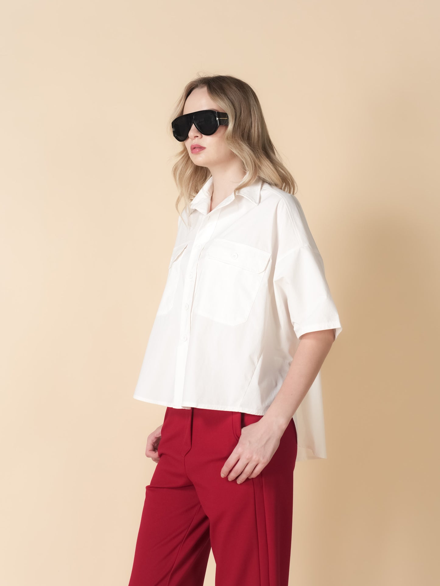 Pia  Loose Polo Top