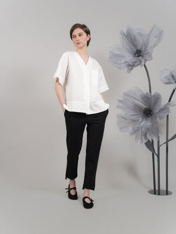 Julie V-neck Buttondown Polo Top