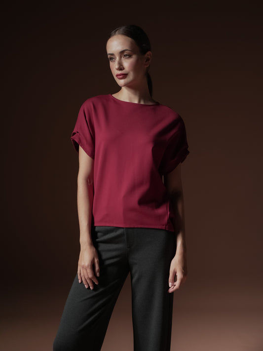 Debby Pleated Sleeve Blouse