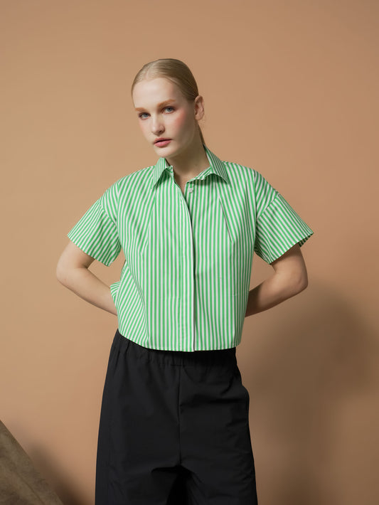 Jamela Striped Polo Top